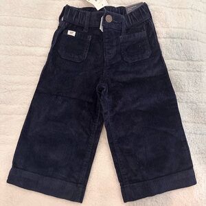 GAP Kids Dark Blue Corduroy Trousers Wide Leg Sz 2Yrs Brand New w/Tags